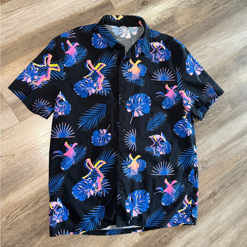 ✌️Dutch Bros Coffee Shirt Adult Large Button Up Short Sleeve Casual Men's